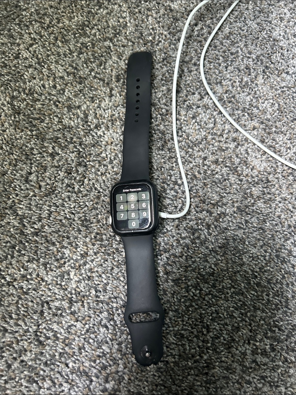 Apple Black Smartwatch Series 3 with Silicone Band and Passcode Lock